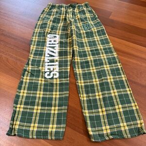 Boxercraft Kids L 14-16 Pajama Pants Green Plaid BC Logo Unisex Grizzlies